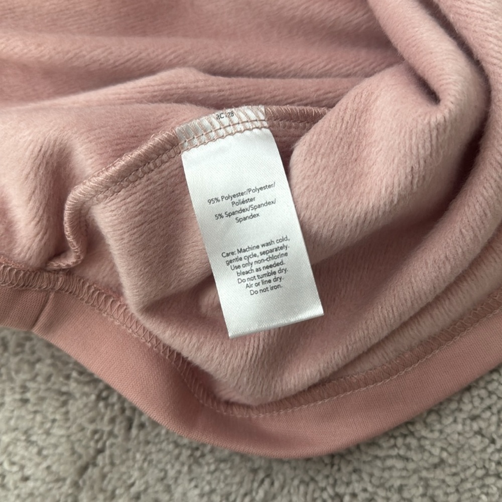 Berkshire Homewear French Terry Cardigan & Flare Pant Set | Size 1X | Pink - Picture 8 of 11